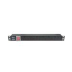 6-Way 1U 19-inch Horizontal Rackmount PDU