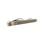 6-Way 1U 19-inch Horizontal Rackmount PDU W Surge Protection