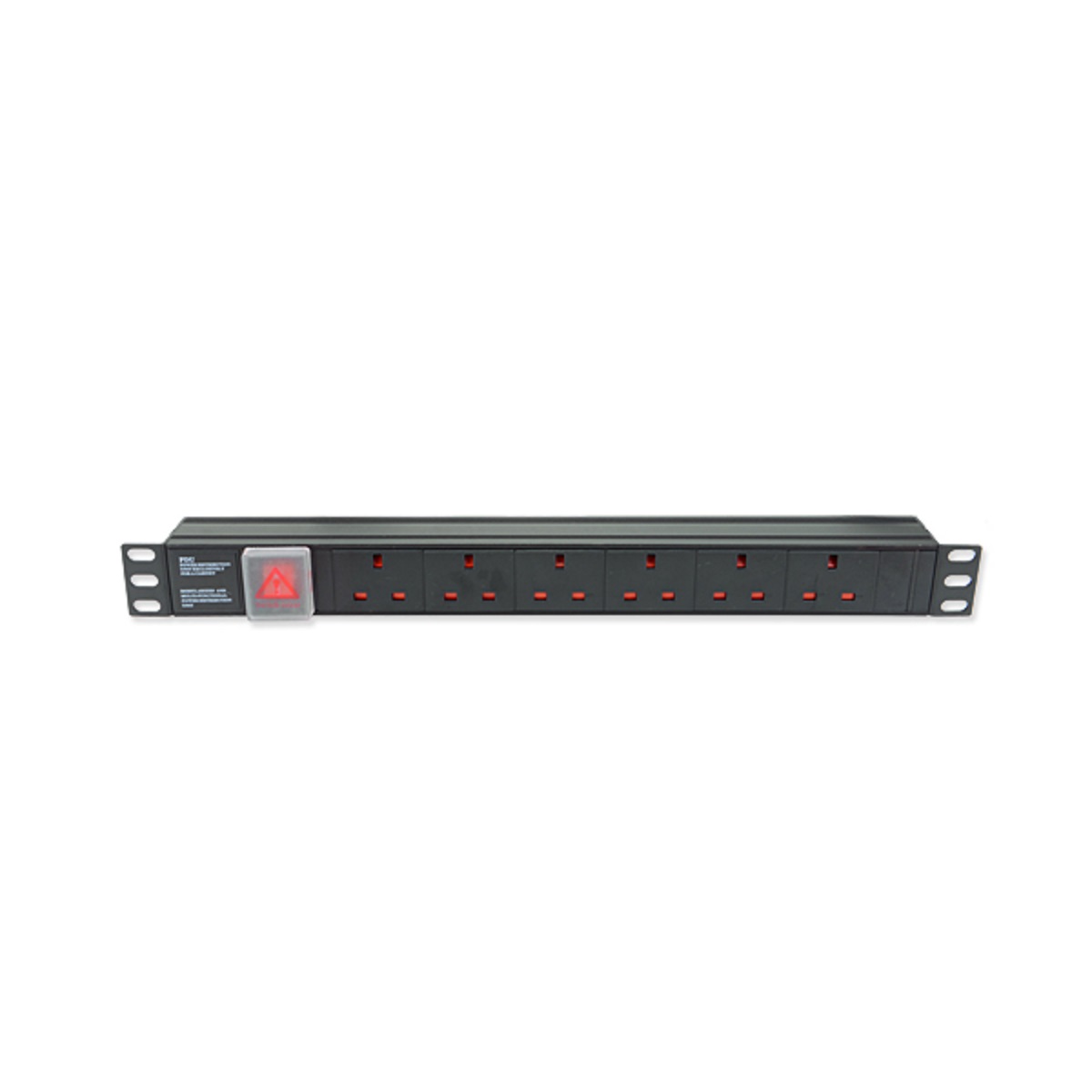 6-Way 1U 19-inch Horizontal Rackmount PDU