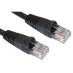 Black 3m CAT5e Ethernet Patch Cable Low Smoke