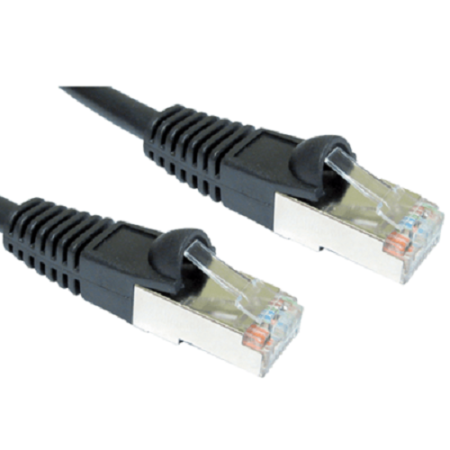 Black Shielded 3m CAT6a Ethernet Patch Cable