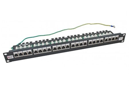 Connectix Black (009-002-001-40) 24-Port Shielded CAT6a Patch Panel