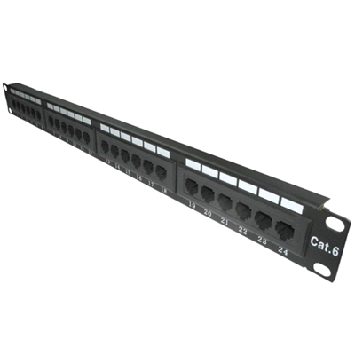 CAT6 Patch Panel 24-Port 1U Rackmount