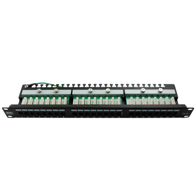CAT6 Unshielded Patch Panel 24-Port 1U Rackmount Vertical Punch