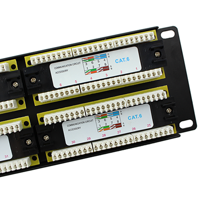 CAT6 Unshielded Patch Panel 48-Port 2U Rackmount Horizontal Punch