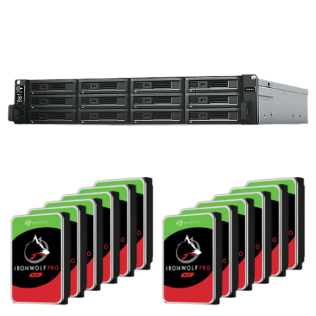 Synology RS3618xs RackStation 12-Bay 48TB Network Storage Populated