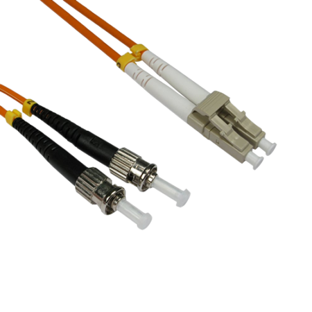 EssCable FB2M-LCST-100 10m Multimode Duplex LC to ST Fibre Patch Lead (OM2)