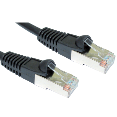 Black Shielded 5m CAT6a Ethernet Patch Cable