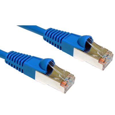 Blue Shielded 5m CAT6a Ethernet Patch Cable