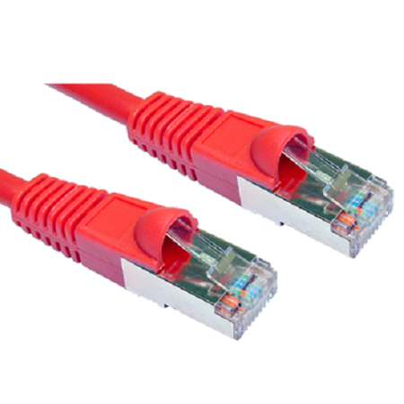 Red Shielded 5m CAT6a Ethernet Patch Cable