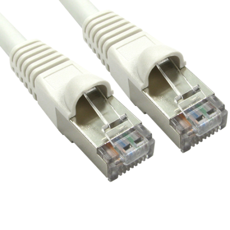 White Shielded 5m CAT6a Ethernet Patch Cable