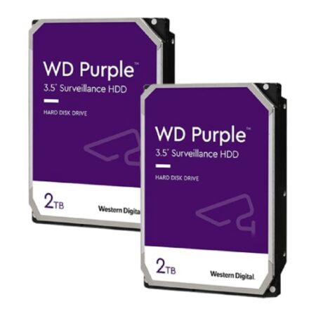 WD WD22PURZ-2HDD Purple Surveillance 2TB 3.5 inch SATA Hard Drive