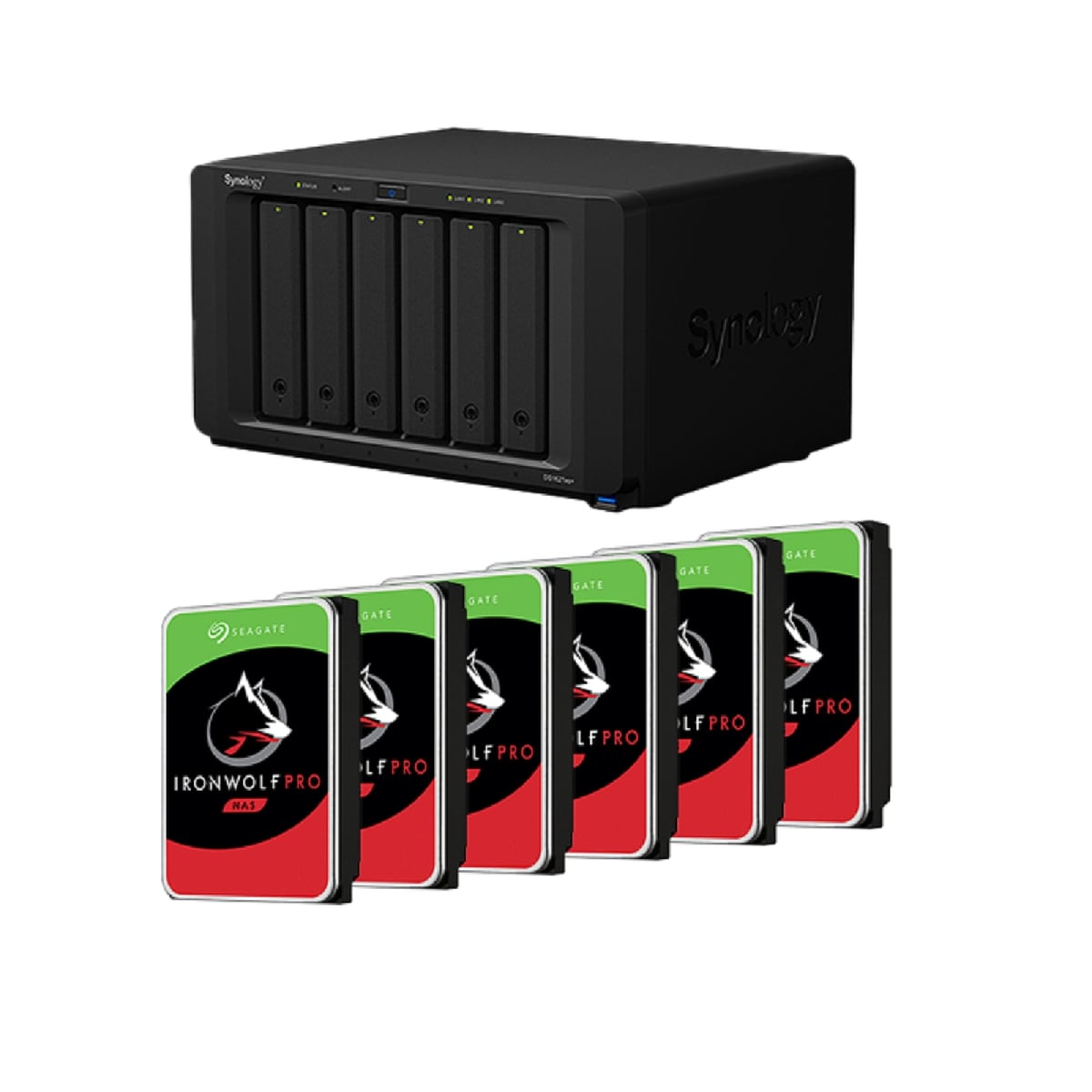 Synology DS1621xs+ DiskStation 6-Bay 96TB Network Storage Bundle Synology DS1621xs+/96TB-SIW PRO DiskStation 6-Bay 96TB NAS Bundle