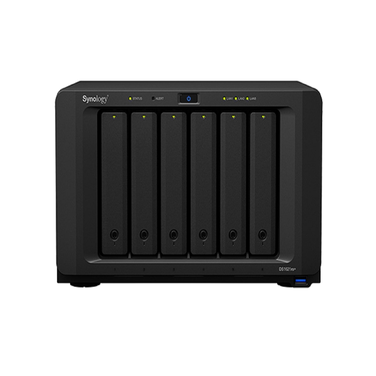 Synology DS1621xs+ DiskStation 6-Bay 96TB Network Storage Bundle Synology DS1621xs+/96TB-SIW PRO Front view