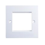 Solwise (CON-MOD-DUALFACE) 2-Outlet Single Gang Flat Faceplates